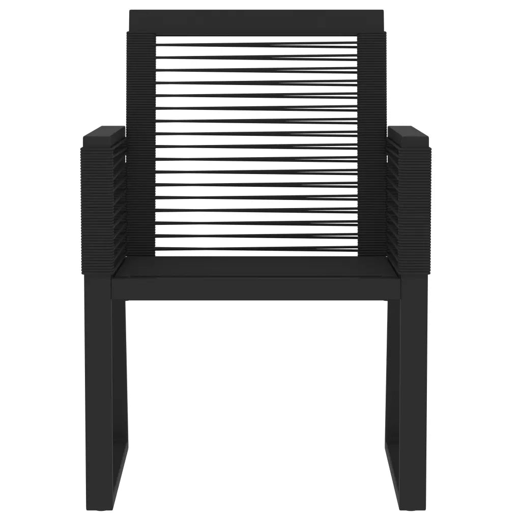 Set Mobili da Pranzo per Giardino 7 pz Nero 3099158