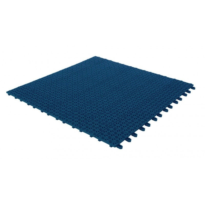 Set da 30 Piastrelle in Plastica Flessibili Drenanti 55,5 x 55,5 cm da Esterno Giardino 9,2 m2 colore: Blu