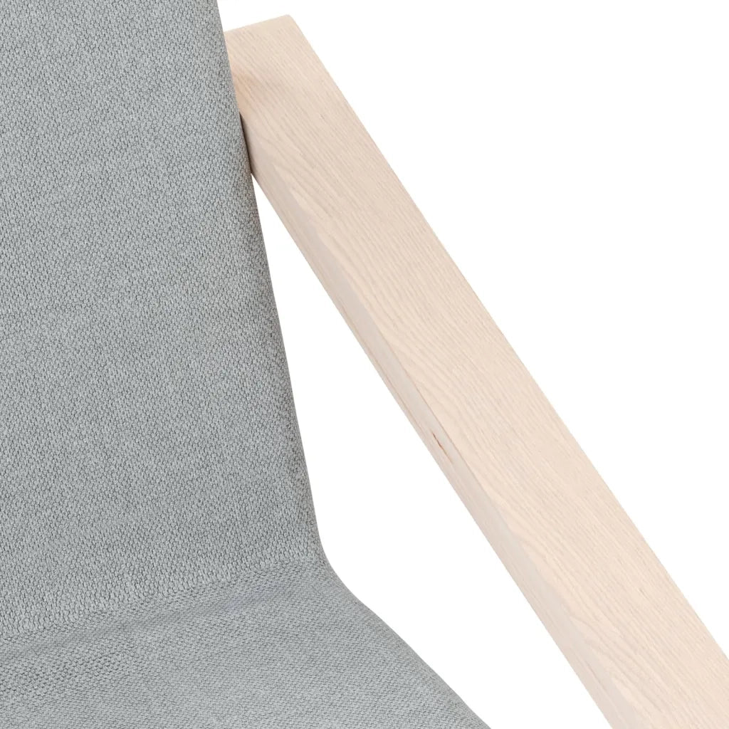 Poltrona | Sedia Relax Grigio Chiaro in Tessuto