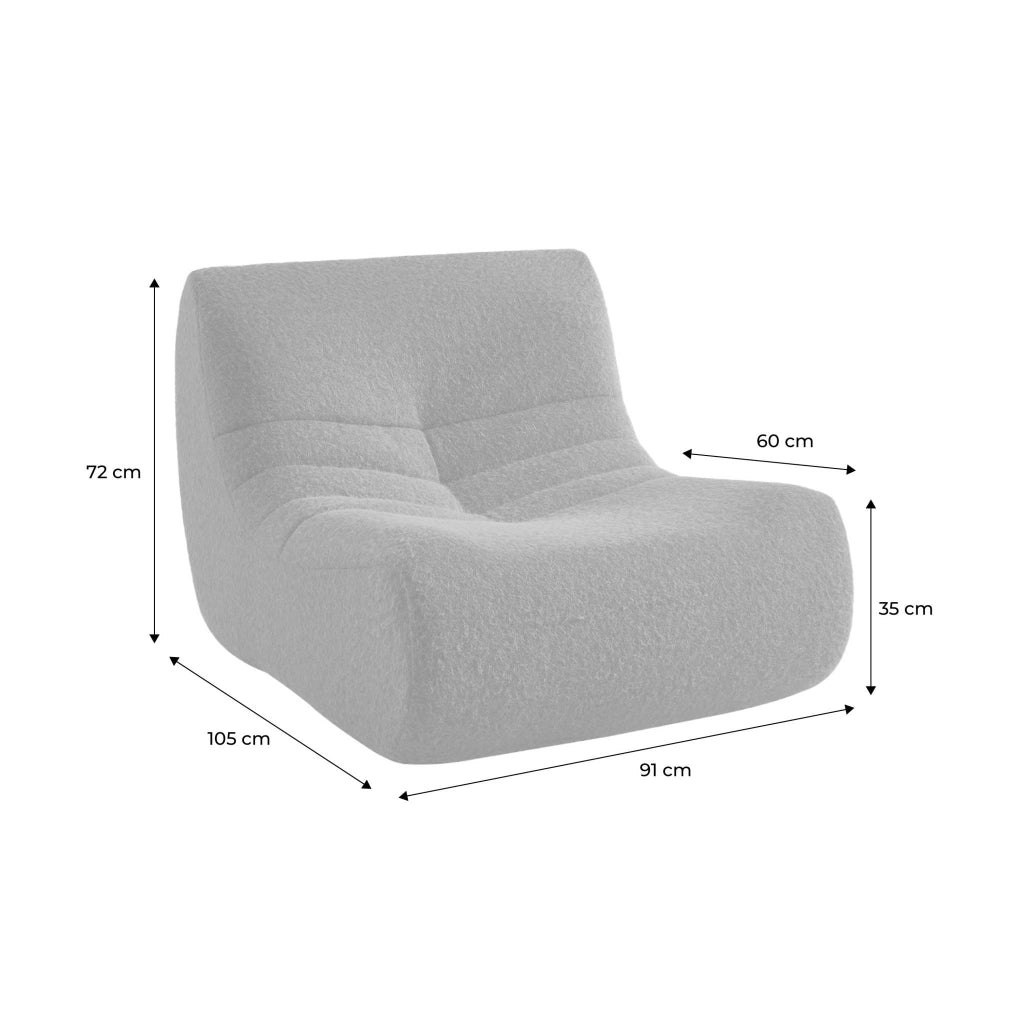 Divano modulare tessuto effetto alpaca, 3 posti, verde kaki