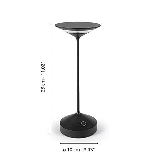 AB+ 9107817001 Tempo Lampada da tavolo ricaricabile LED dimmerabile IP54 28 cm colore Antracite