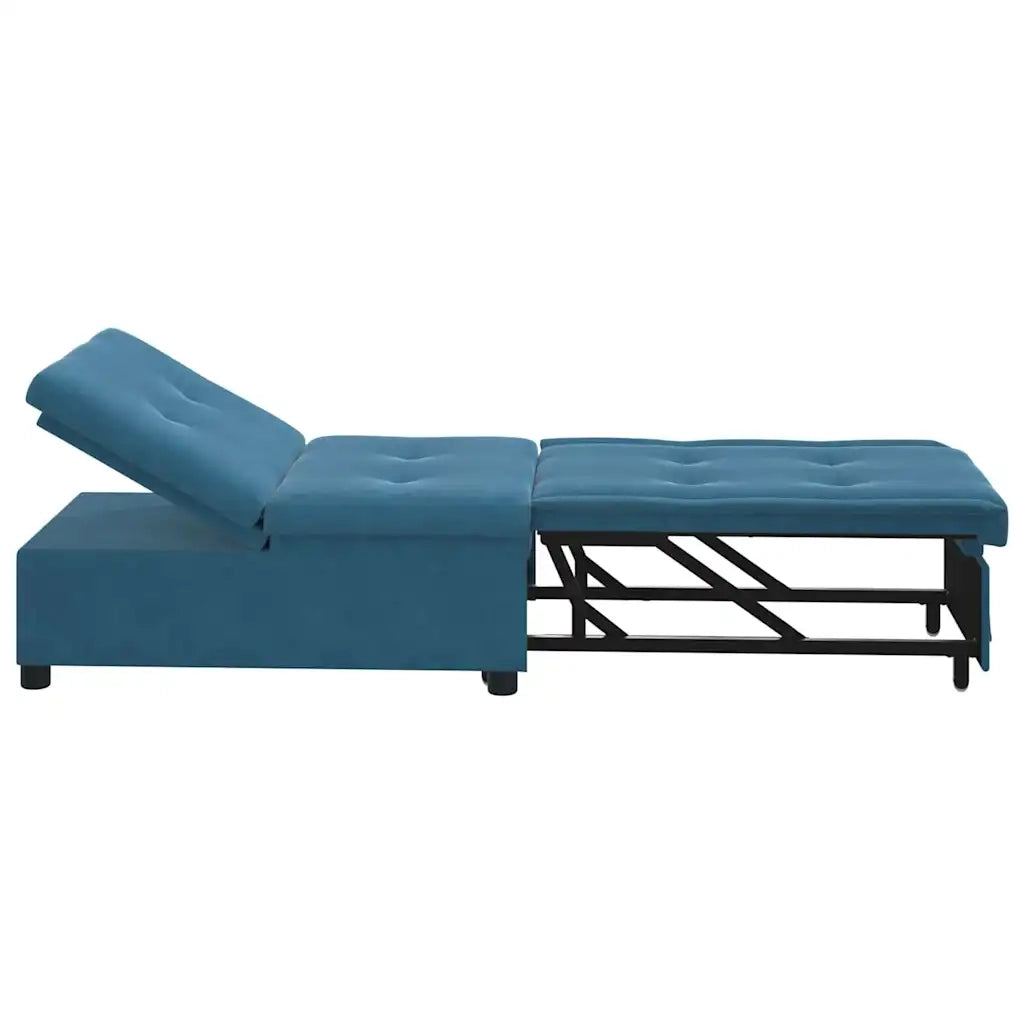 Divano Letto-Sofa Letto-Daybed Blu 194 x 67 x 82 cm Velluto