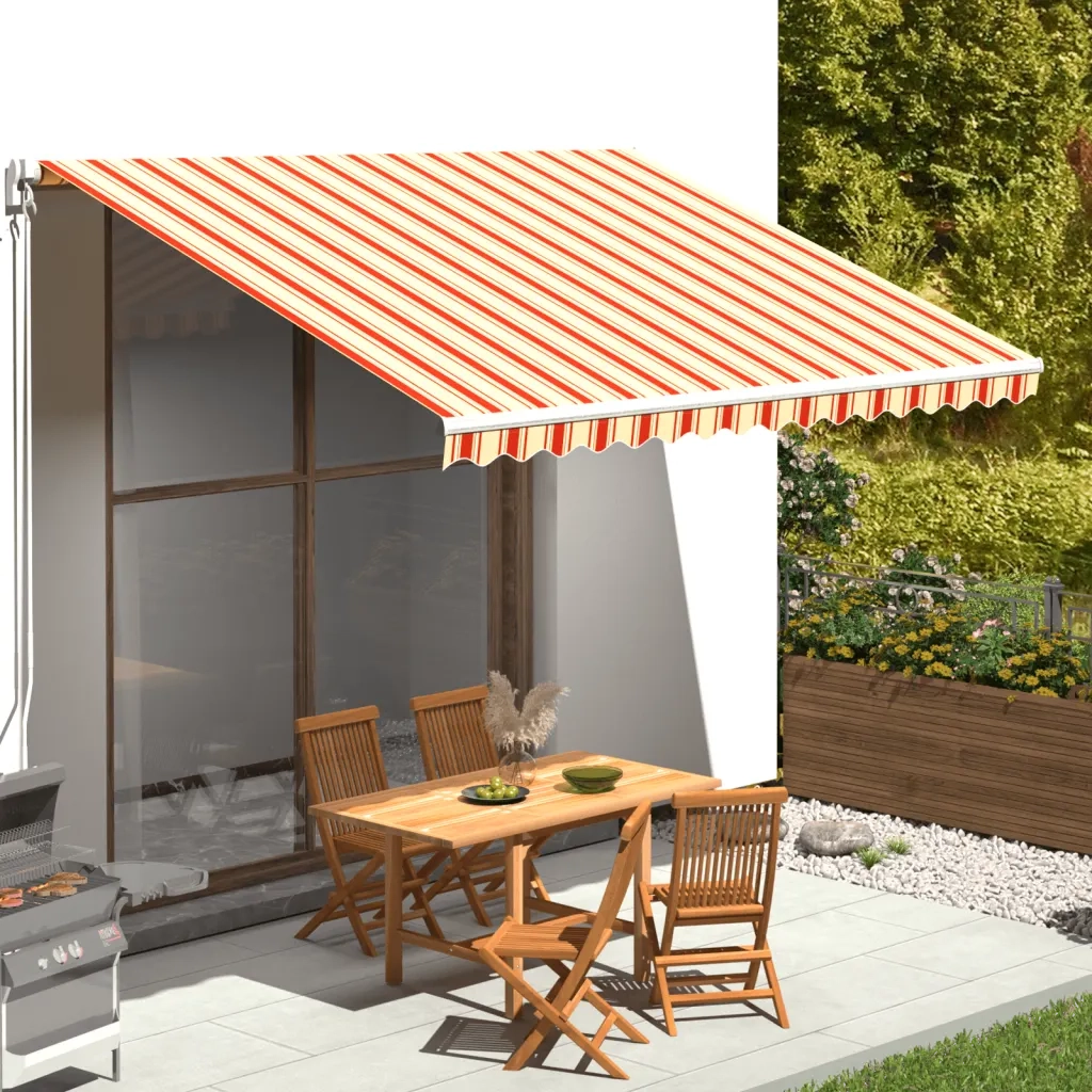 Tessuto di Ricambio per Tenda da Sole Giallo e Arancio 4x3 m 312017