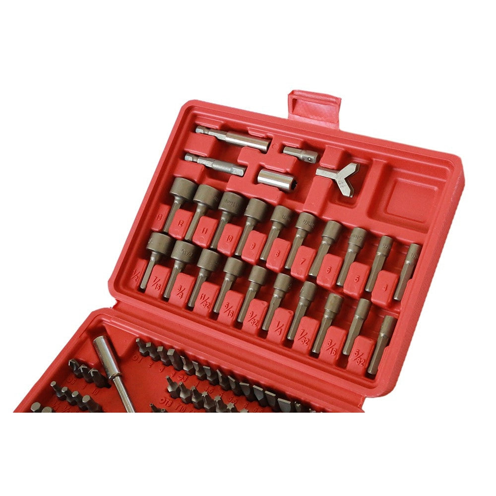 Trade Shop - Set Kit 122 Pz Inserti Cacciavite Giraite Con Prolunga Bussole Torx Valigetta -