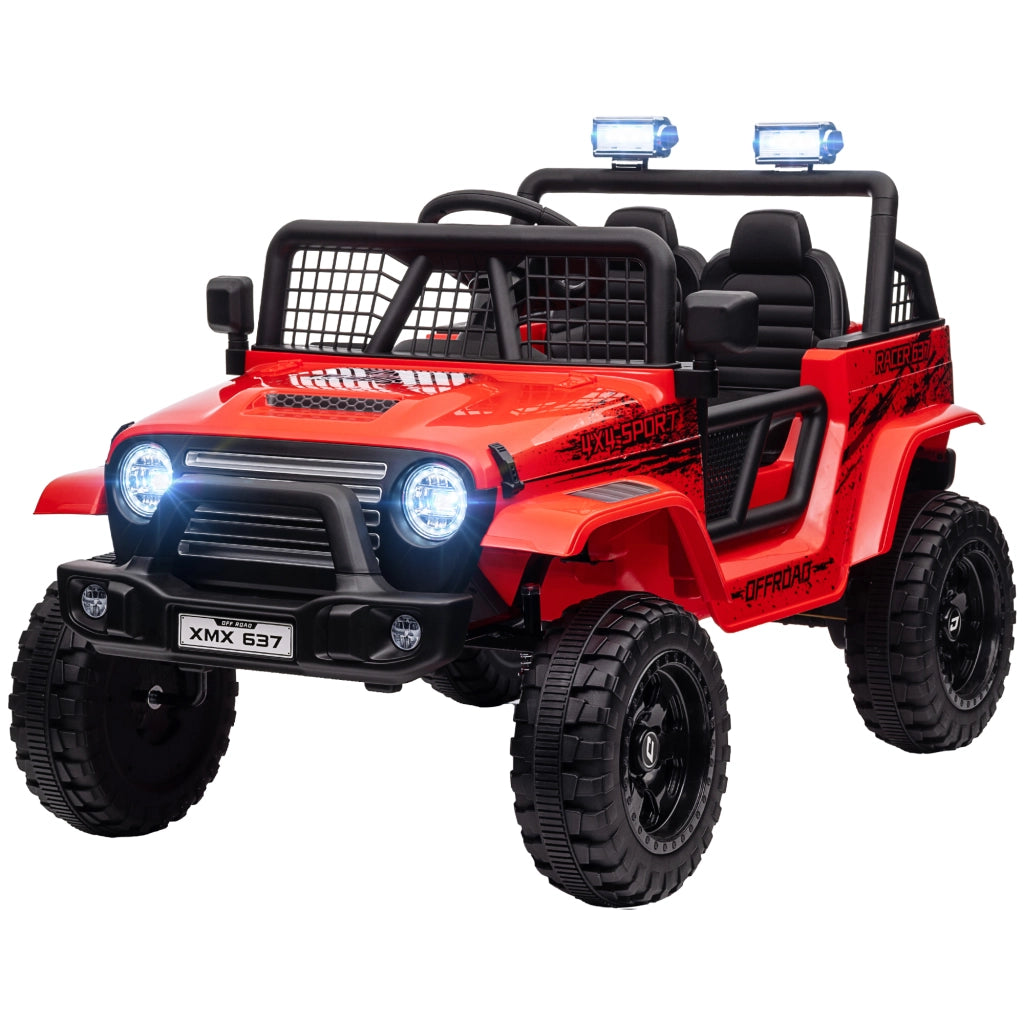Auto Elettrica Bambini con LED ¨C Xylo ¨C 12V Telecomando Rosso