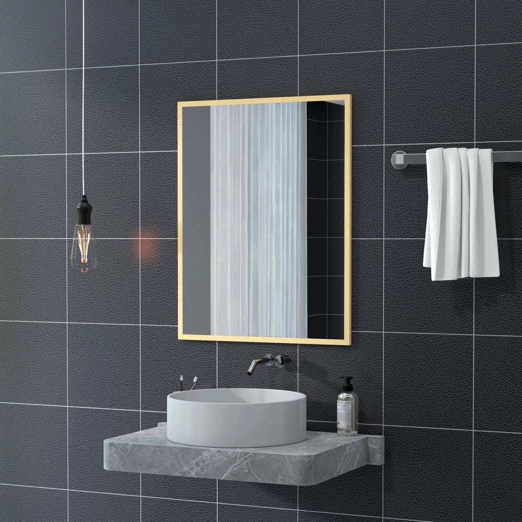 Specchio da parete rettangolare ¨C Minimal ¨C Legno 90x70 cm