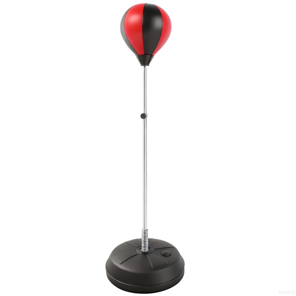 Set Punching Ball ¨C Minimal ¨C 126-144 cm regolabile in altezza con sacco, guantoni e pompa