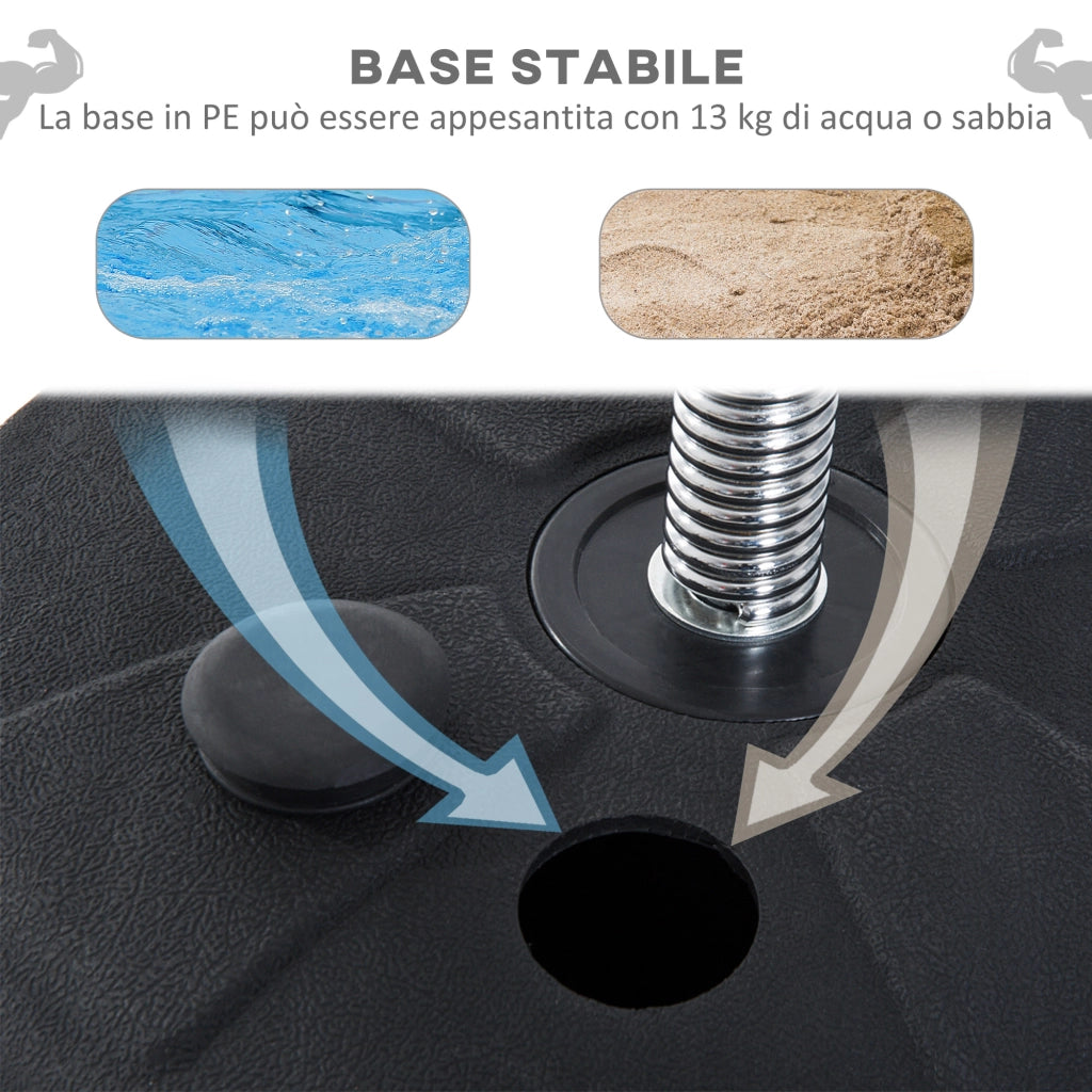 Sacco da Boxe a Terra con Guantoni ¨C Xylo ¨C Altezza Regolabile 126-144 cm Base Riempibile Nero