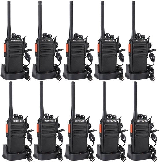 Walkie Talkie senza Licenza - 16 Canali, CTCSS/DCS, Caricatore USB
