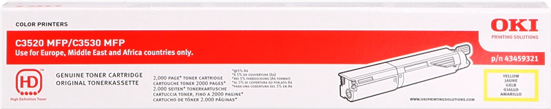 ORIGINAL OKI toner giallo 43459321 ~2000 Seiten