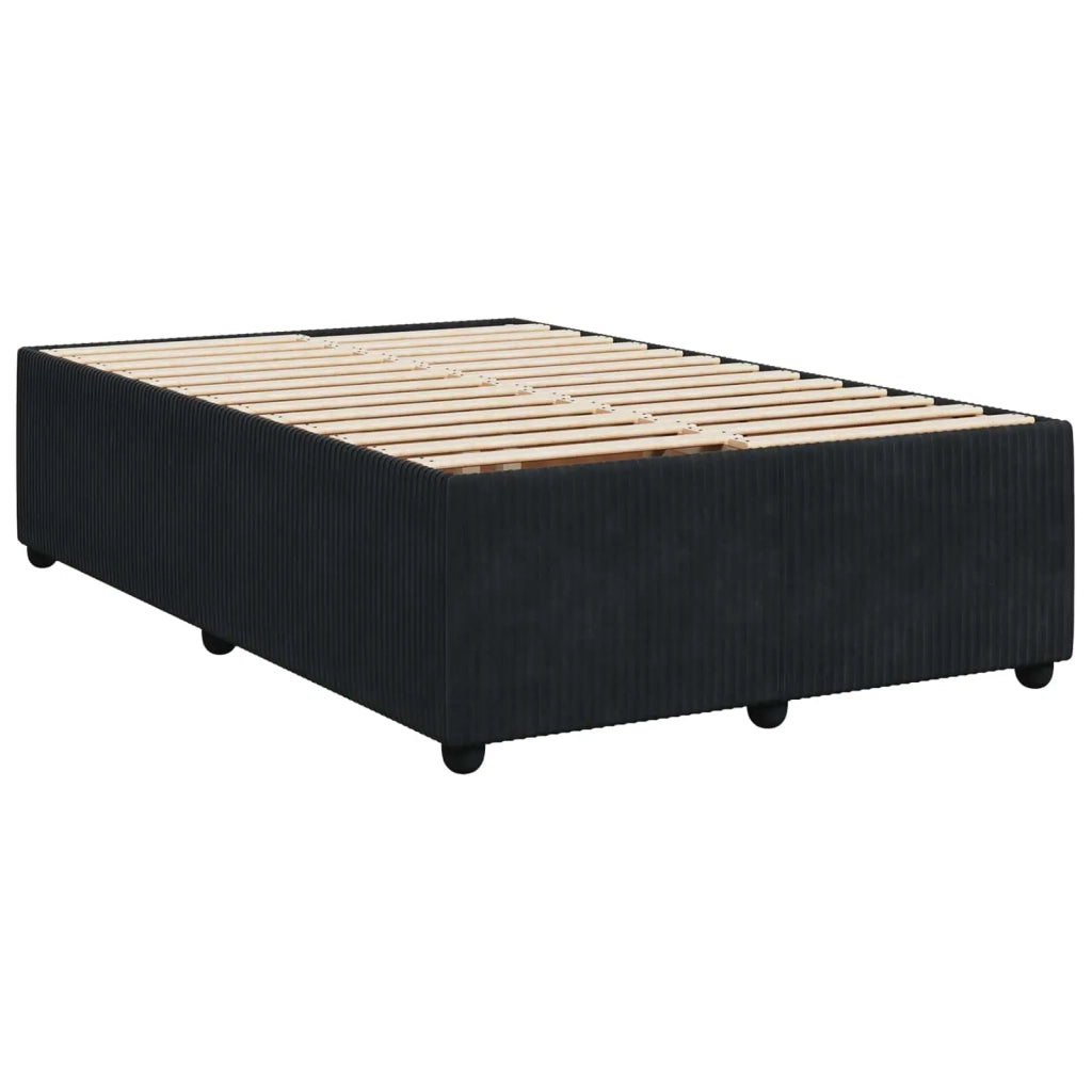 Letto box spring con materasso Nero 120 x 200 cm Velluto 3453127