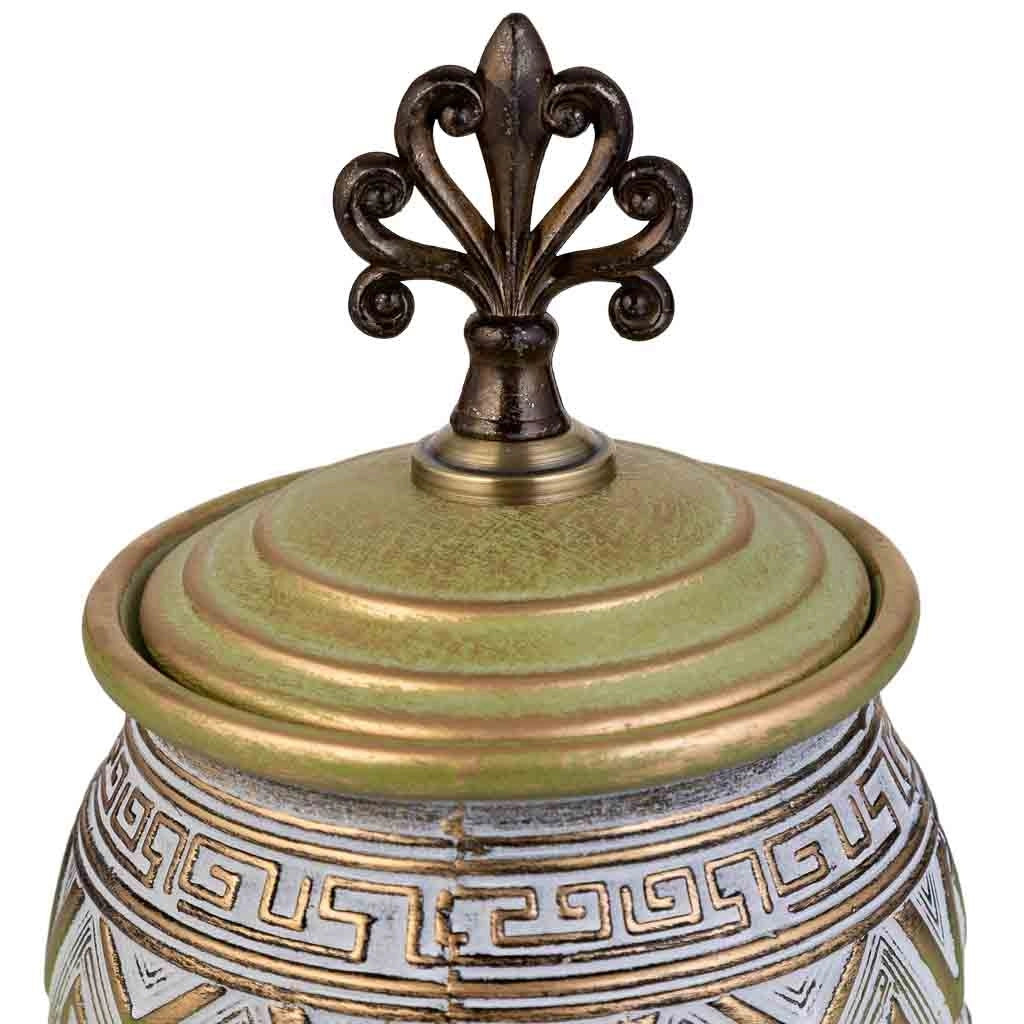Vaso in ceramica verde, D15x27h cm