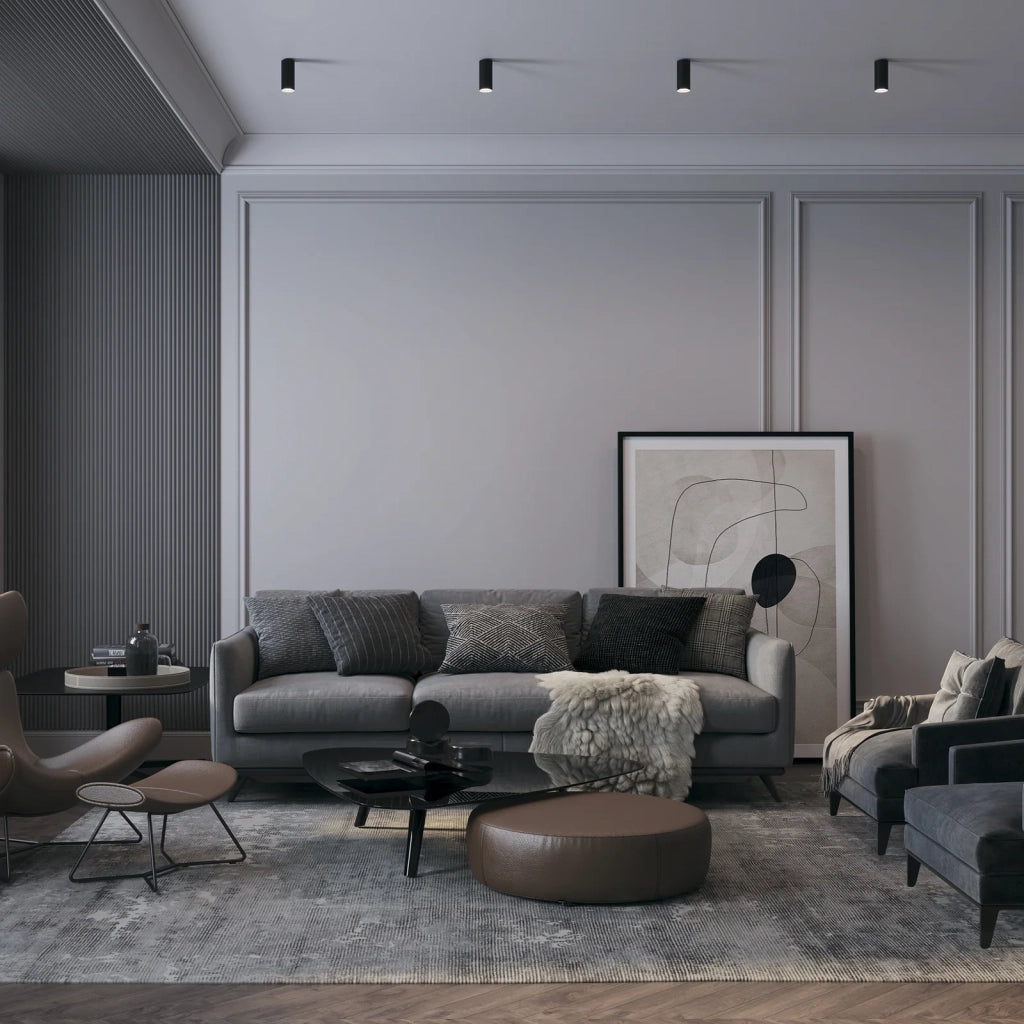 Maytoni Lampada da soffitto moderna FOCUS S 1 luce GU10 nero metallo