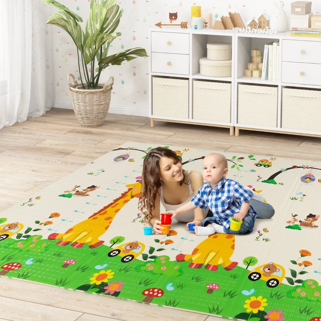 Box sicurezza interno grigio e tappeto gioco pieghevole, Box bambini interno grigio e tappeto impermeabile-Per i neonati