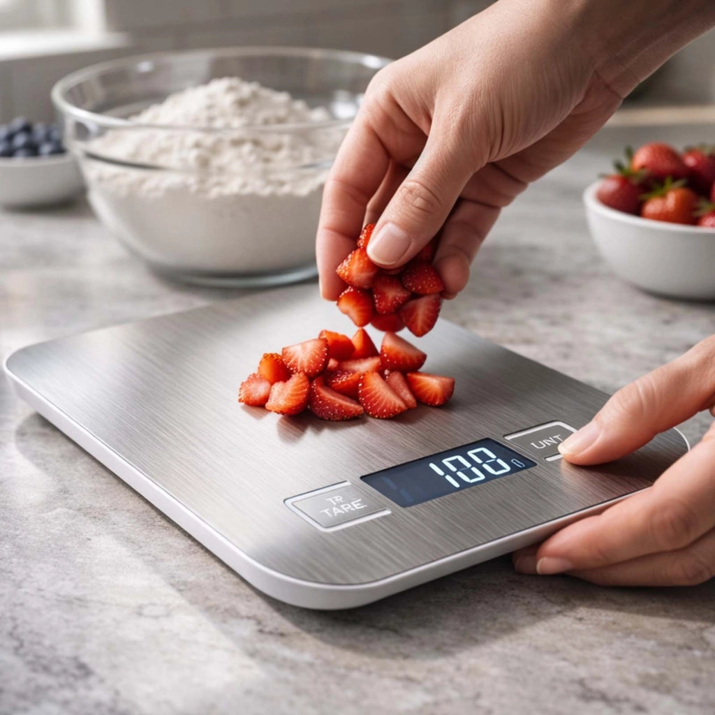 Bilancia da Cucina Digitale con Schermo LCD e Capacità 10 kg Precisione 1g Argento Max excell