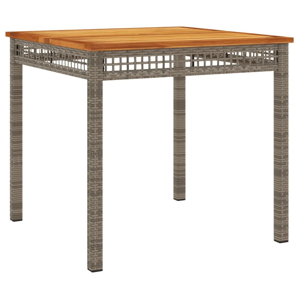 Set da Pranzo da Giardino 5 pz con Cuscini in Polyrattan Grigio