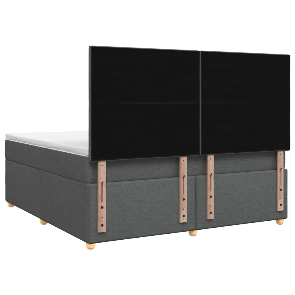 Letto box spring con materasso Grigio Scuro 140 x 200 cm 3453901