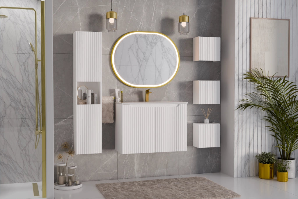 Specchio LED con cornice Lustra LED 70 x 90 x 4 cm