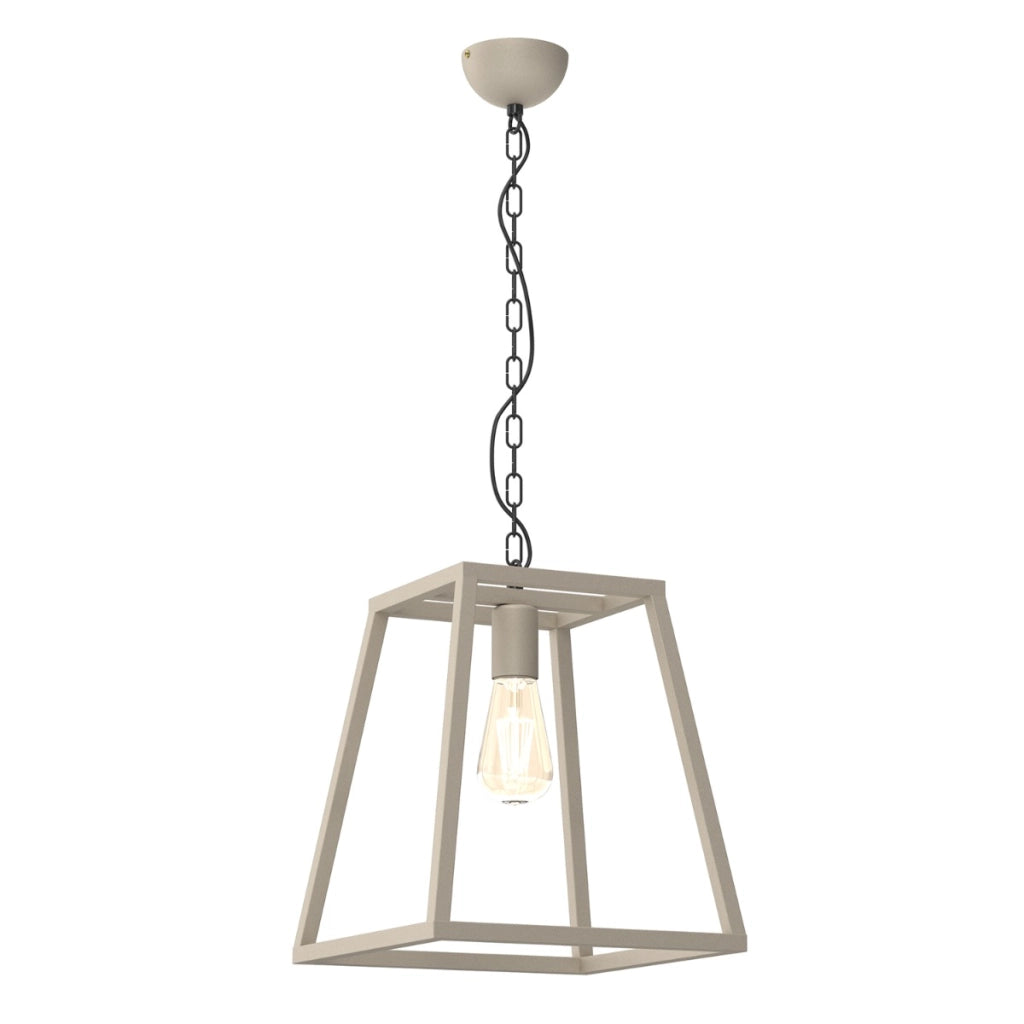 Lampada a sospensione loft crema geometrica E27 Luminex