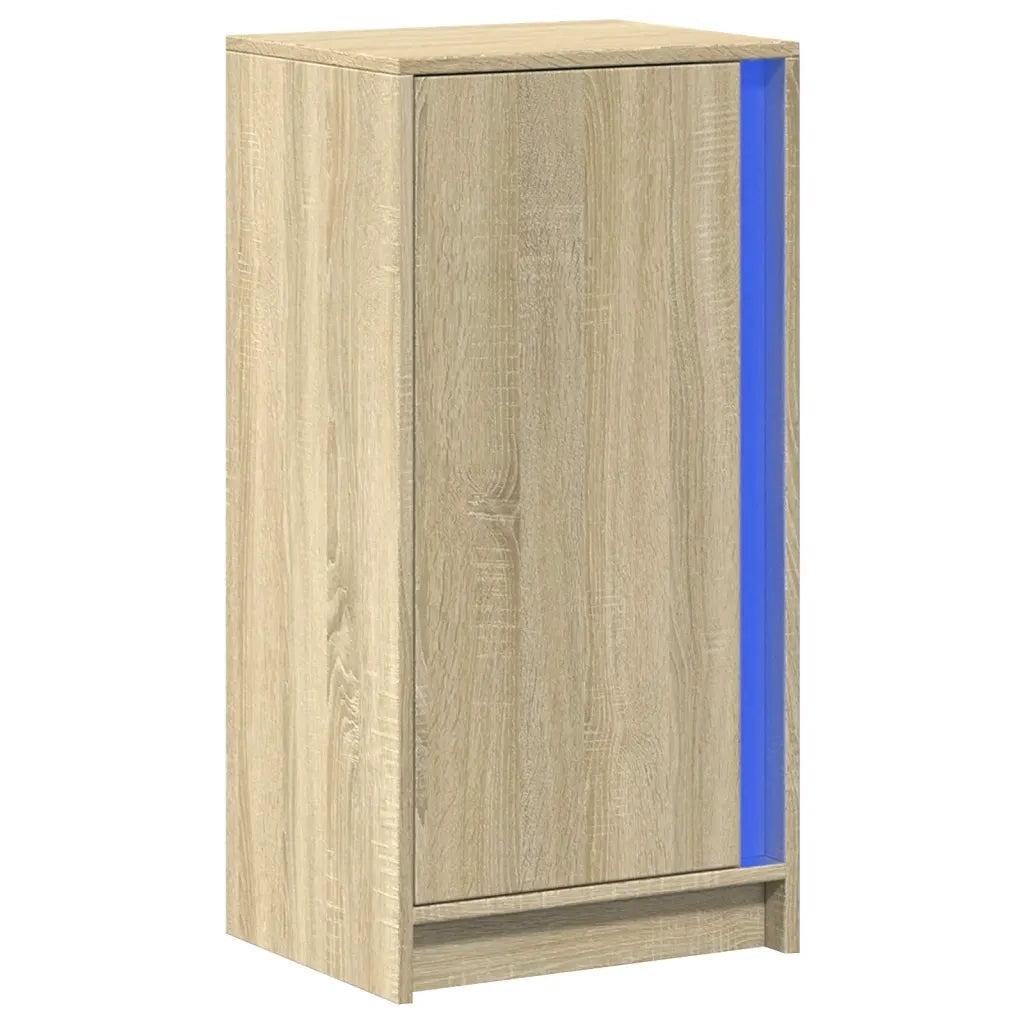 Credenza con LED Rovere Sonoma 42,5x34x85 cm Legno Multistrato 852140