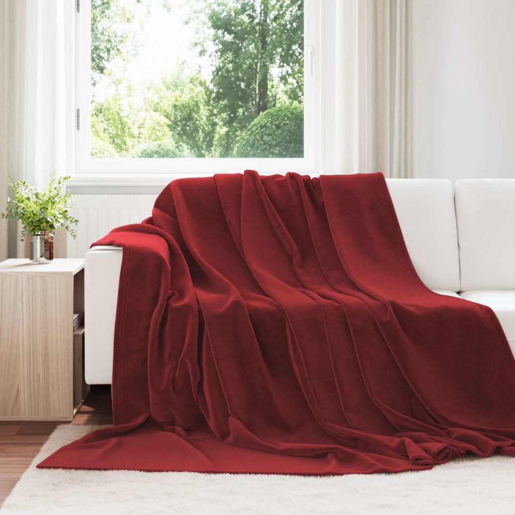 Coperta Rosso Bordeaux 220 x 240 cm Panno 42016787