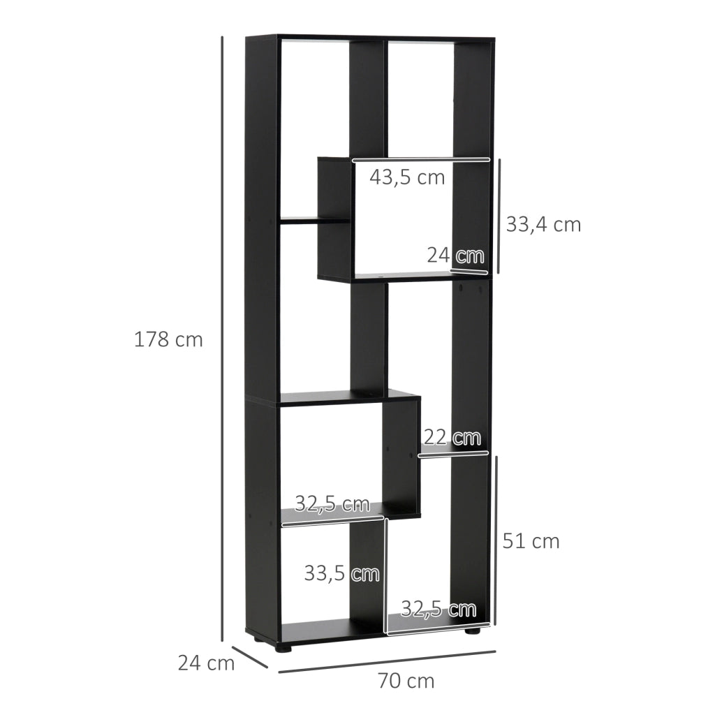Libreria Moderna Stretto ¨C Minimal ¨C 70x24x178 cm Nero