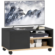 Mobile TV con Ruote ¨C Xylo ¨C Nero 80x45x41cm