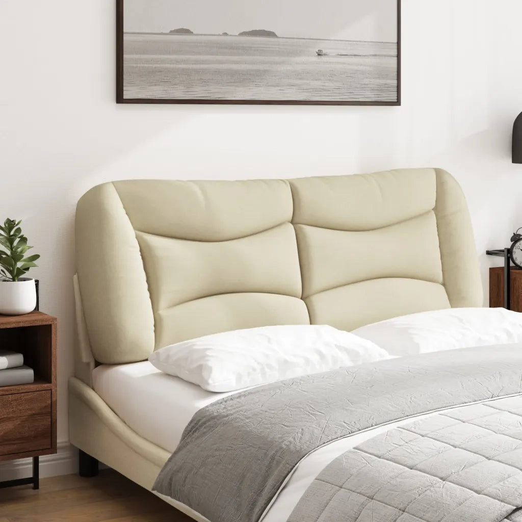 Cuscino Testiera Hvar Crema 120 cm in Tessuto 374566