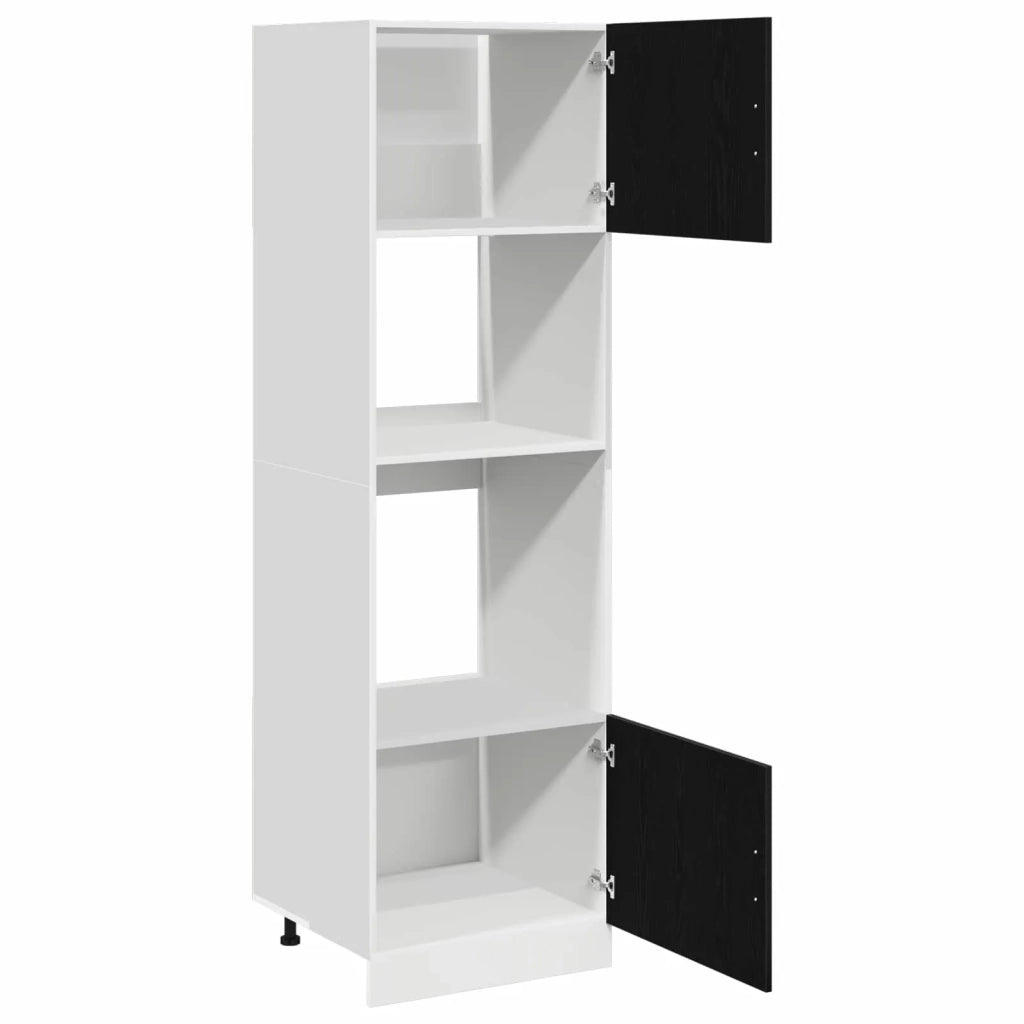 Armadio pensile | Mobile da Cucina Rovere Nero 60 x 57 x 207 cm Legno multistrato