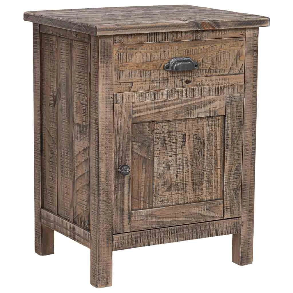 Comodino in legno marrone 50x40x65h cm
