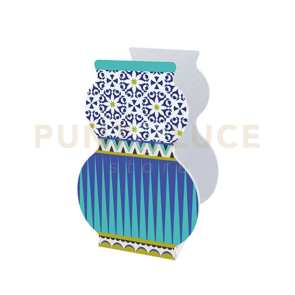 VASO GIUDECCA PICCOLO IN CRISTALLO ACRILICO DECORATO SANTORINI