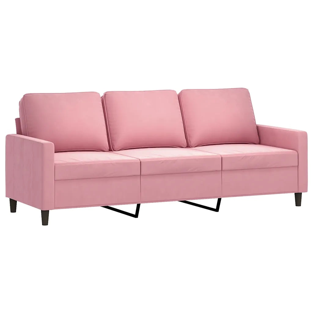 Set di Divani 4 pz Rosa in Velluto 3201947