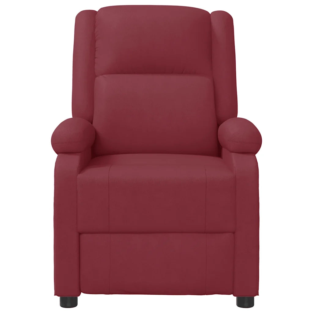 Poltrona Massaggiante | Sedia Relax Rosso Vino in Similpelle
