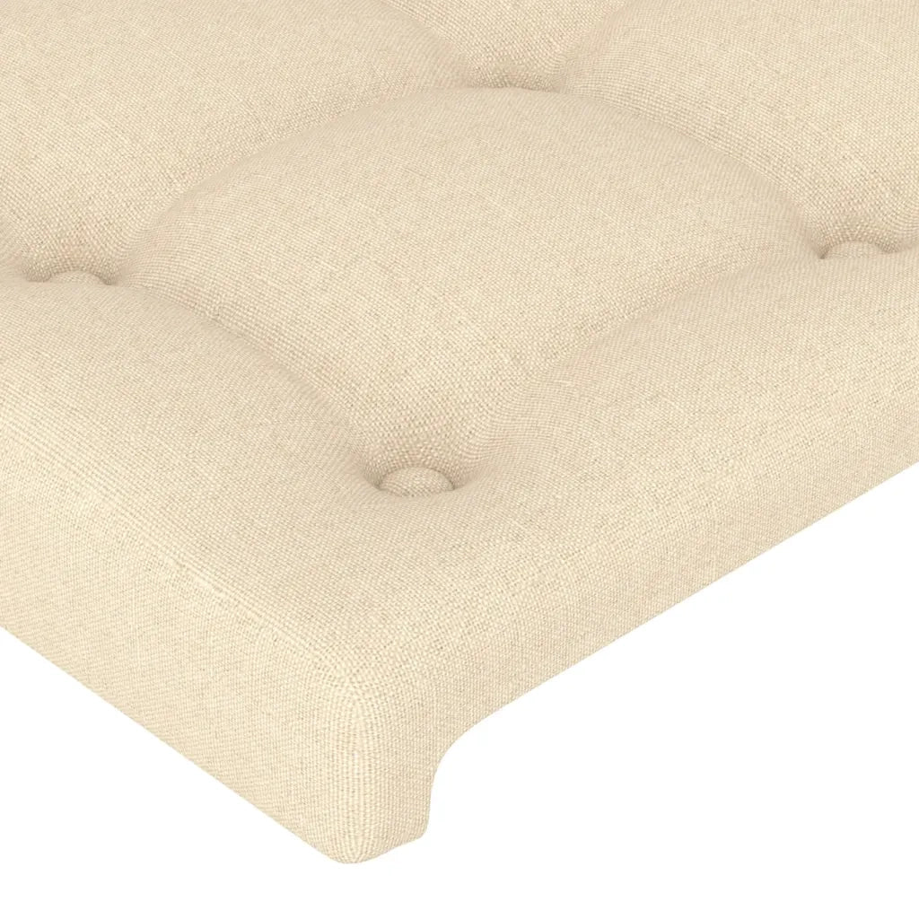 Testiera | Testata ad Orecchio Crema 83 x 23 x 78/88 cm in Tessuto