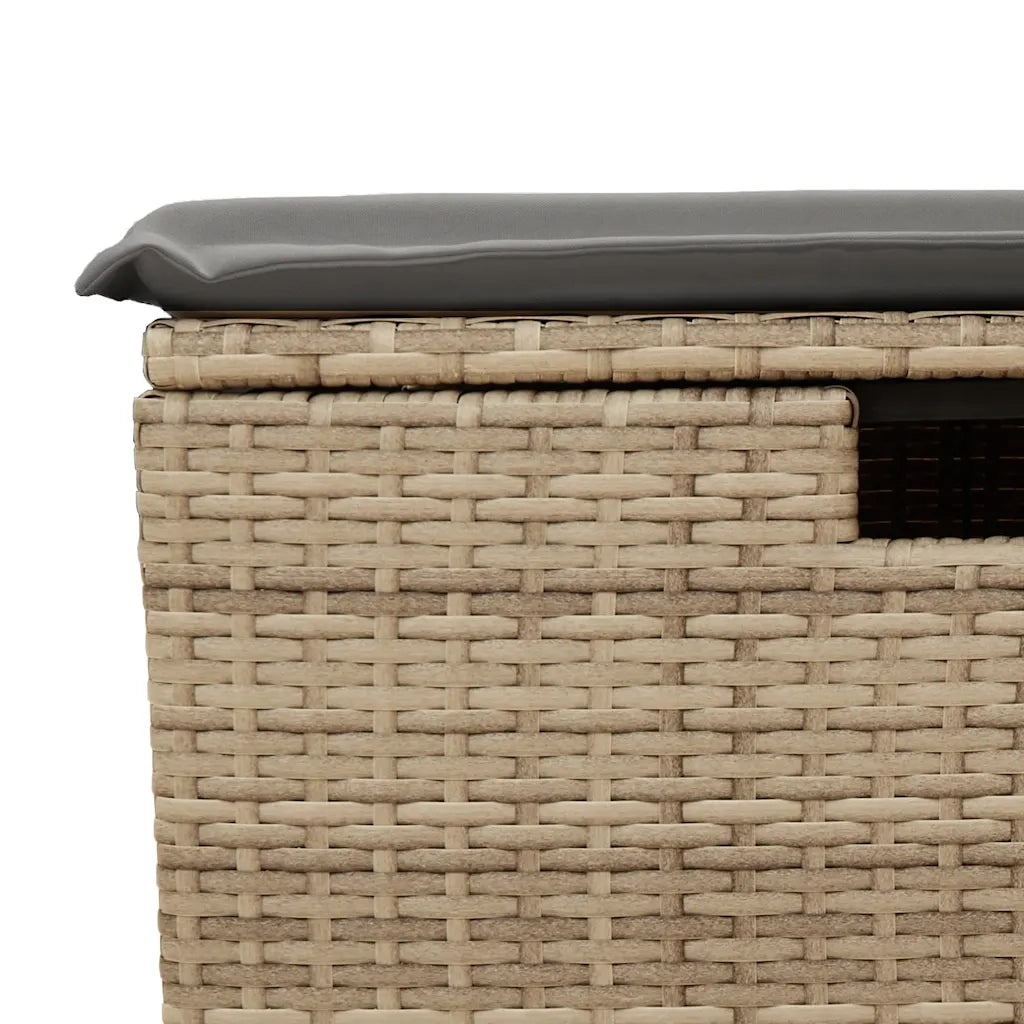 Set Divano da Giardino 5 pz con Cuscini Beige in Polyrattan 3325902