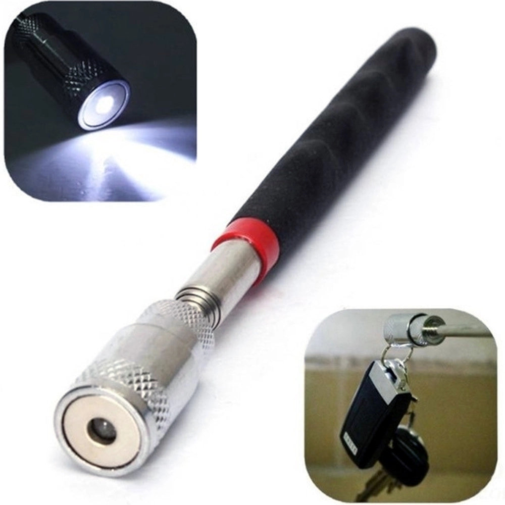 Trade Shop - Penna Telescopica 80cm Con Luce Led Magnetica Collettore Strumento Precisione -