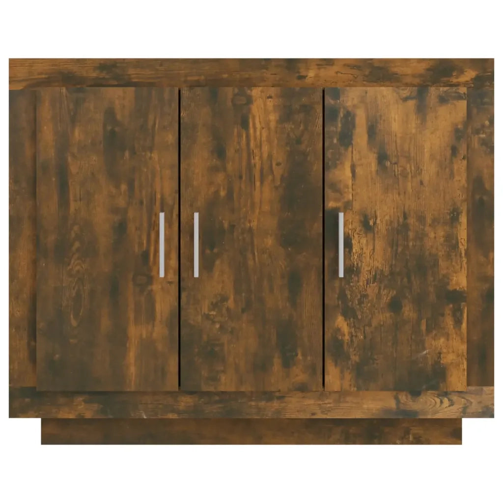 Credenza Rovere Fumo 92x35x75 cm in Legno Multistrato 817240