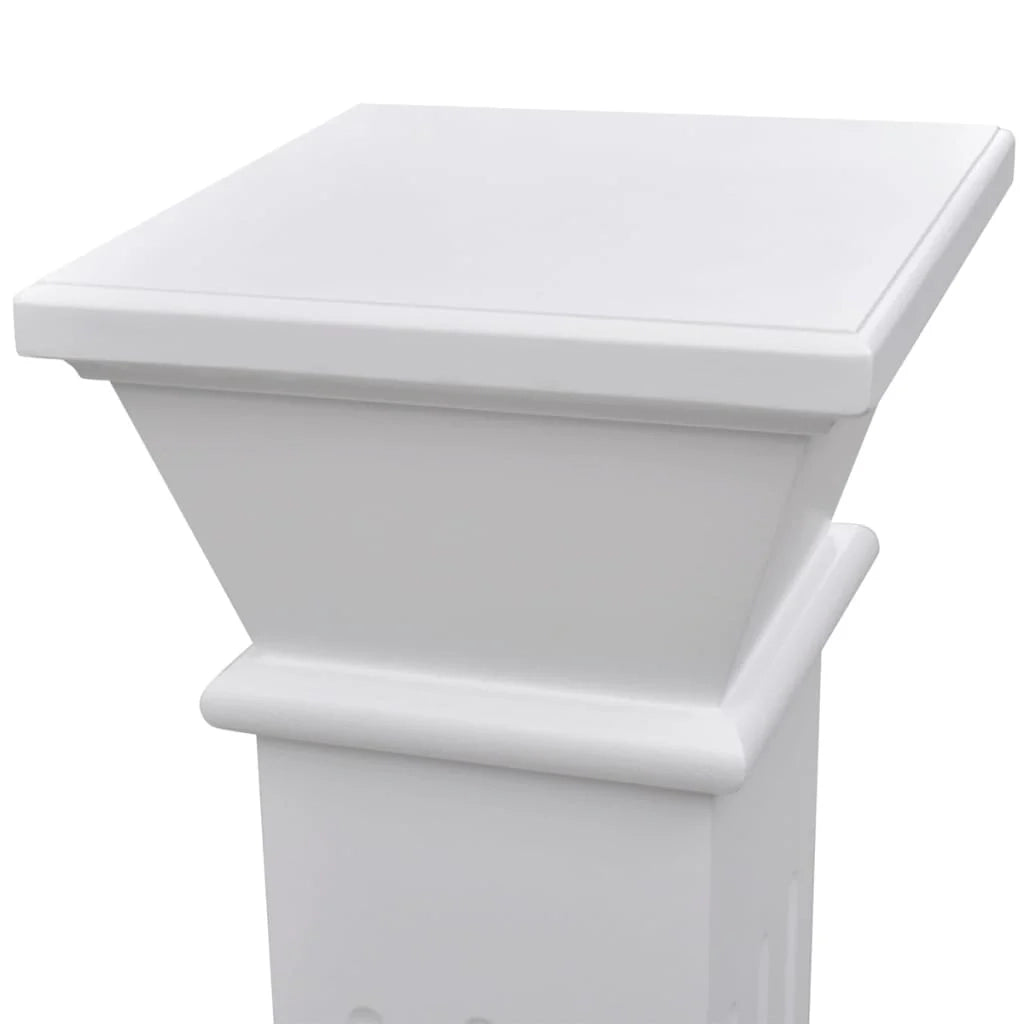 Portavasi classico a colonna quadrata MDF bianco 02_0045034