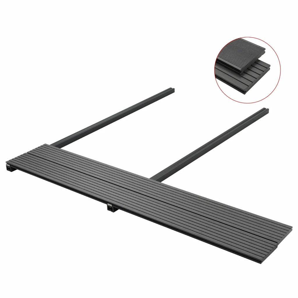Tavola da decking 48 pcs Grigio WPC 3444767