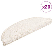 Tappetini per scale 20 pz 56x17x3 cm Bianco Semicircolari 3365843