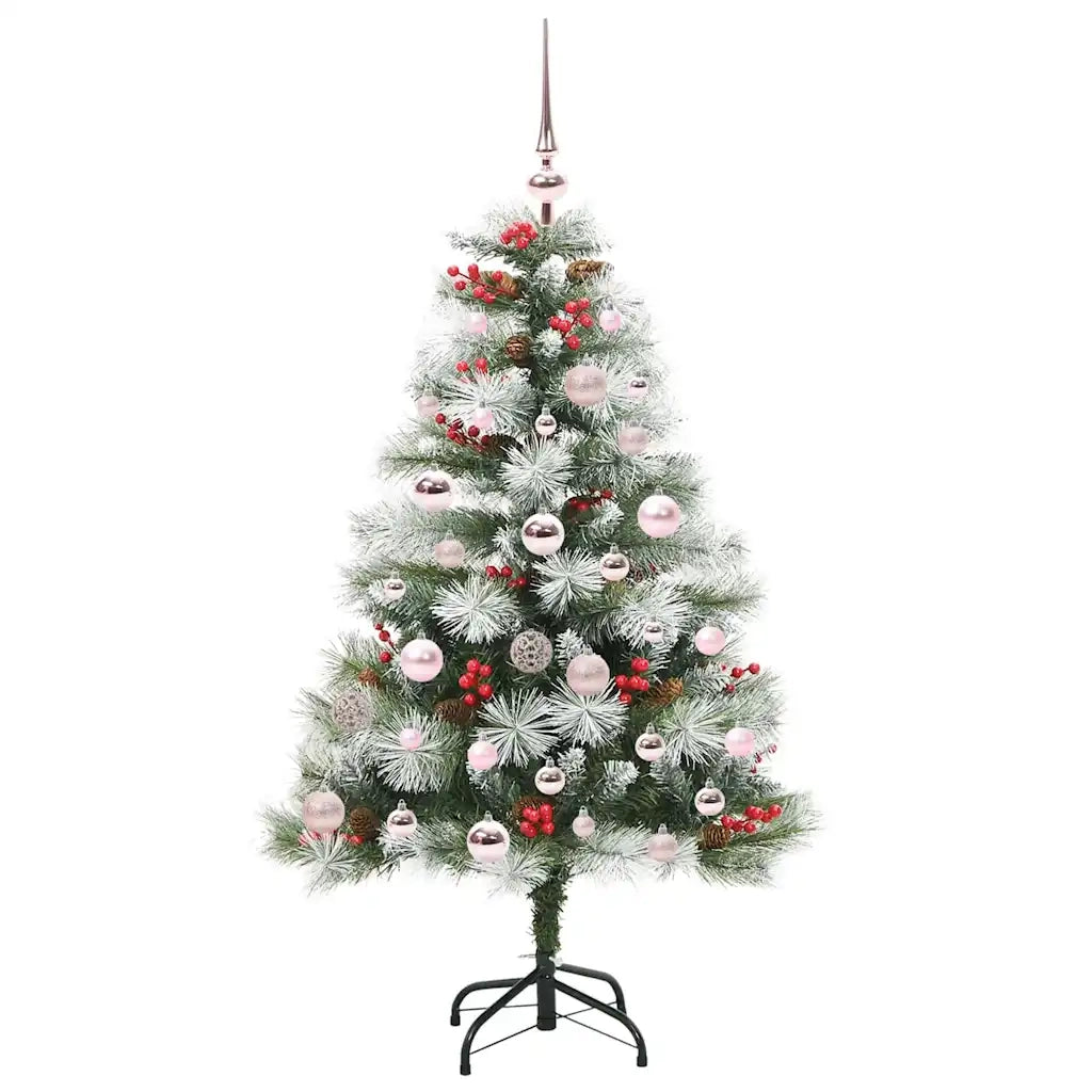 Albero di Natale artificiale Verde e bianco 120 cm 3395163