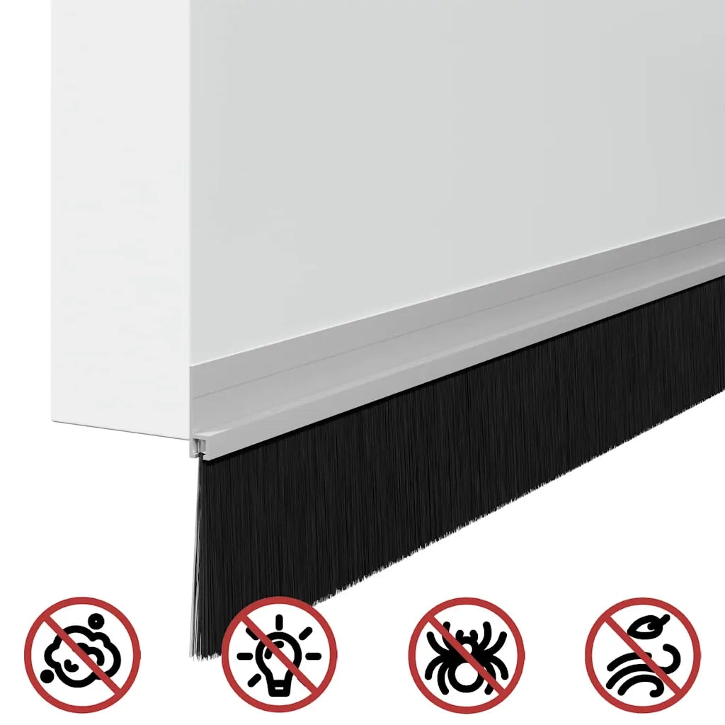 Spazzole per porte autoadesive 12 pz Argento 100 cm CFW2991086