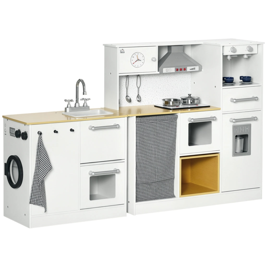 Cucina Giocattolo in Legno per Bambini ¨C Minimal ¨C Bianco con Luci e Suoni