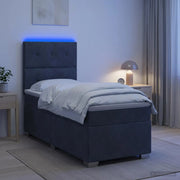 Letto box spring con materasso Grigio Scuro 100 x 200 cm 3455049