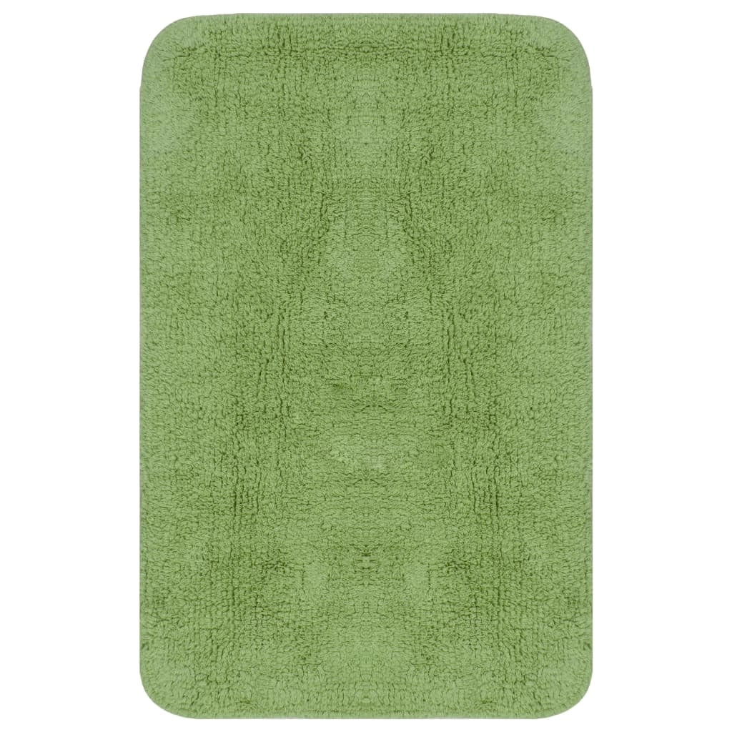 Set di 3 tappeti da bagno in tessuto verde 02_0005753