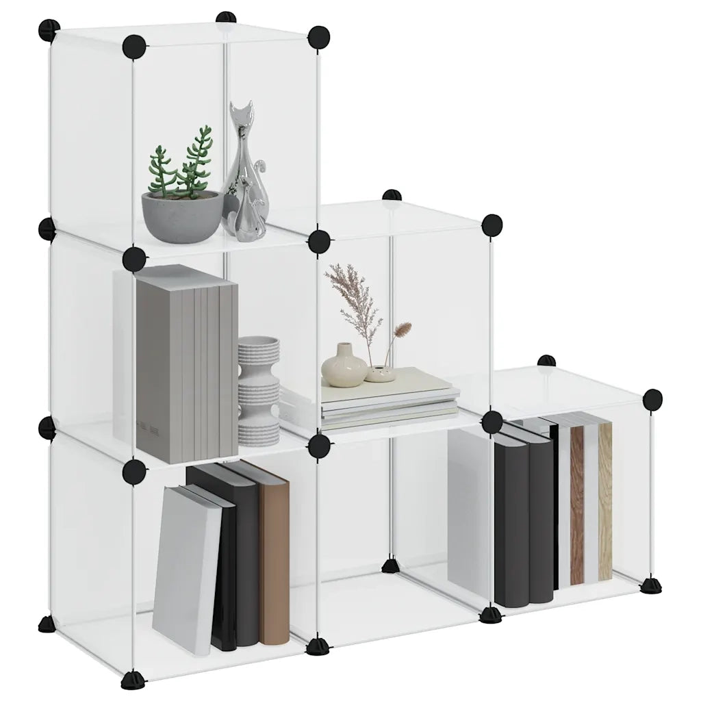 Organizzatore Portaoggetti con 6 Cubi Trasparenti in PP 340552