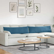 Cuscini da Divano 2 pz-Set di 2 Cuscini per Sofa Blu 145 x 40 cm Tessuto in Cords 496347