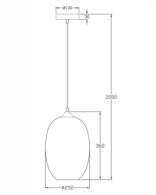 Infinity Lampada a Sospensione in Vetro Soffiato Fumé e Metallo, Attacco E27, Design Elegante e Moderno, Ideale per Illuminazione d'Interni