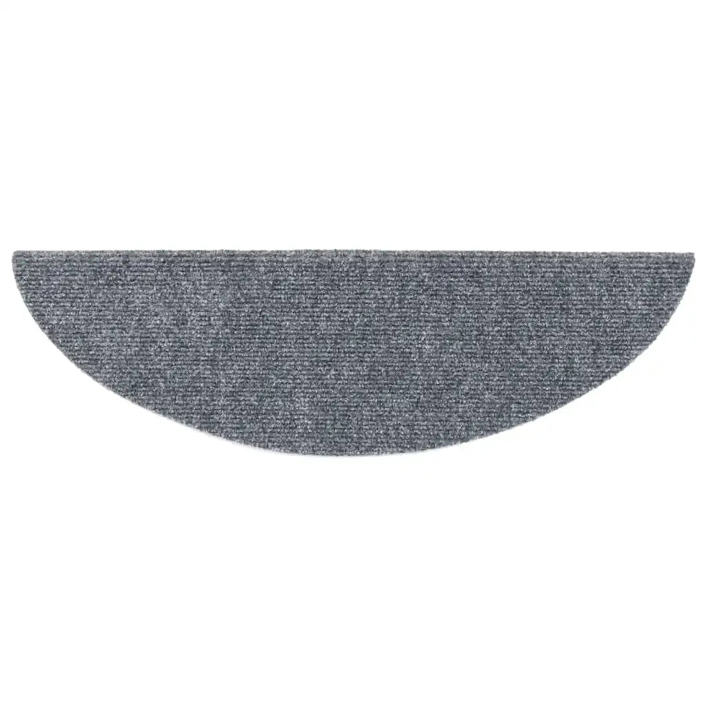 Tappetini per scale autoadesivi 30 pz 56x17x3 cm Grigio chiaro semicircolari 3365682