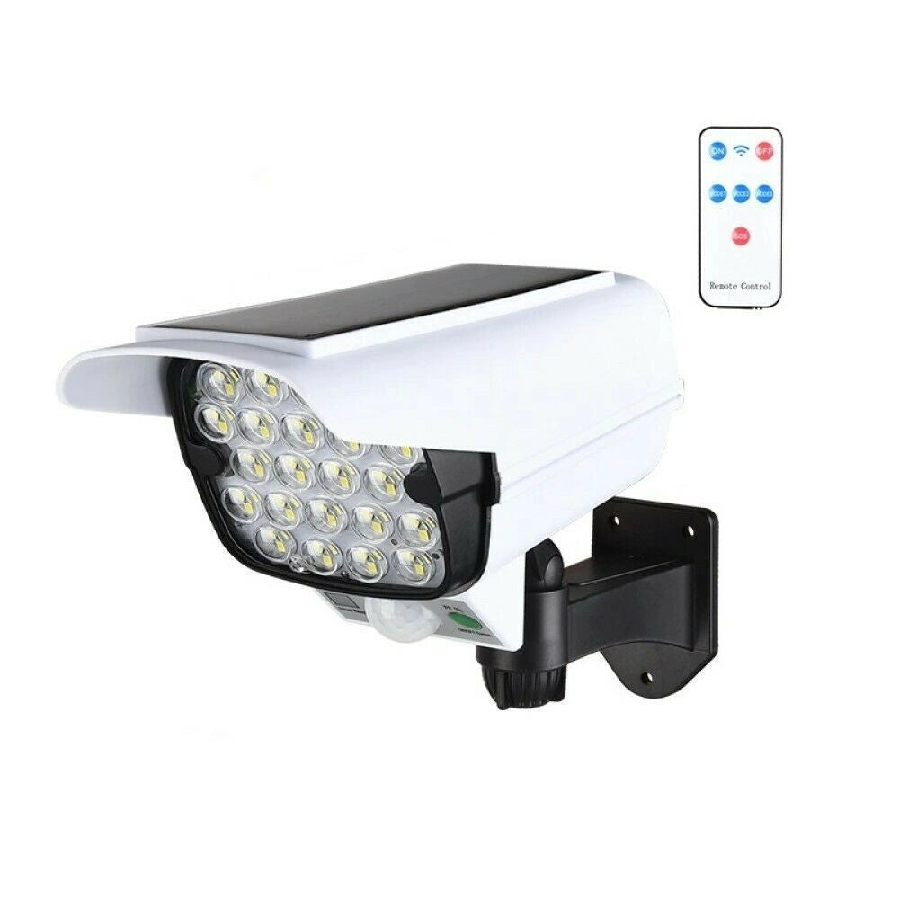 Trade Shop - Telecamera Finta Pannello Solare Con Sensore Di Movimento 66 Led Faretto Ta113 -